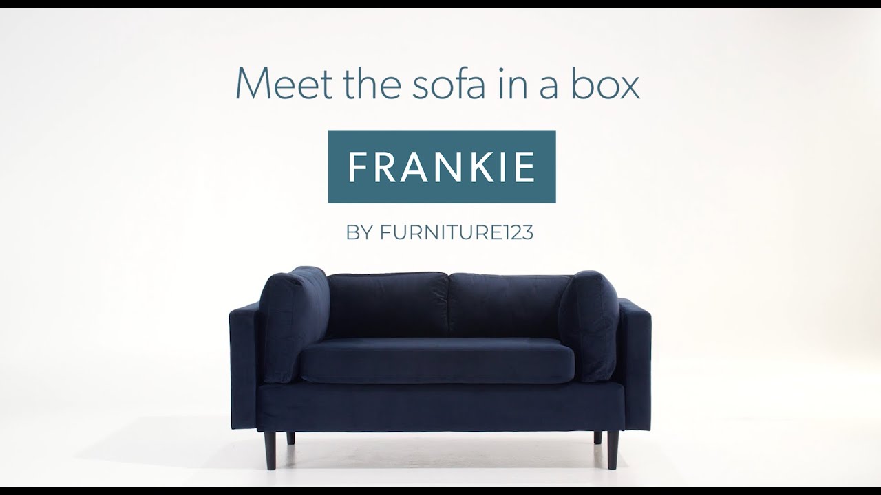 Green Velvet 2 Seater Sofa in a Box - Frankie
