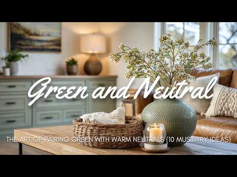 🧩 The Art of Pairing Green with Warm Neutrals (10 Must-Try Ideas)