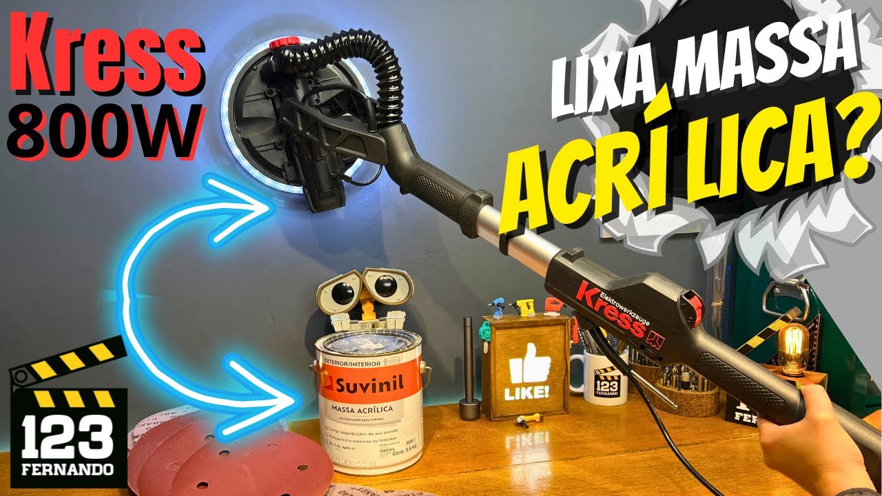 TOP CUSTO BENEFÍCIO! LIXADEIRA GIRAFA KRESS KUW45 PARA LIXAR PAREDES, TETOS, PISOS, MADEIRAS E ATÉ