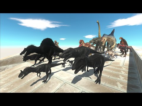 Race to eat Dark Carnivore Dinosaurs - Animal Revolt Battle Simulator