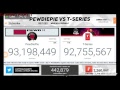 Pewdiepie vs t series from Flare TV live