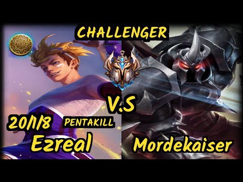S04 Upset (EZREAL) vs MORDEKAISER - PENTAKILL 20/1/8 KDA BOTTOM ADC CHALLENGER GAMEPLAY - EUW
