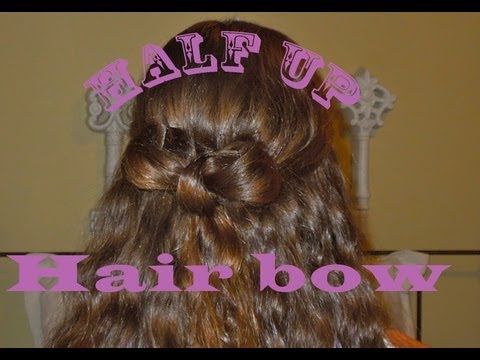 Half up half down hair bow video thumbnail