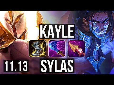 KAYLE vs SYLAS (TOP) | 8/0/1, 6 solo kills, 1.6M mastery, 900+ games | KR Diamond | v11.13