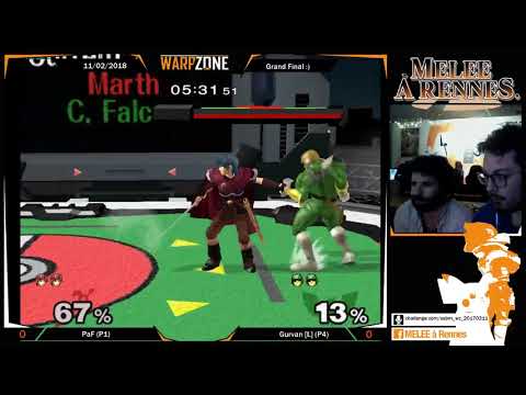 Warpzone Melee - PaF (Fox, Marth) Vs. Gurvan (Peach, Falcon, Fox) - Grand Final