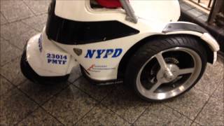 1ST TIME ON YOUTUBE & VERY RARE NYPD T3 TRANSPORTER STAND UP SCOOTER UNIT AT TIMES SQUARE STATION.