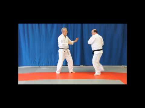 Dreierkontakt  Wurftechniken 3.Kyu Grüngurt Ju-Jutsu in Kombinationen - verschiedene Fassarten