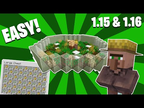 Minecraft Easiest Villager Wheat Farm - 150+ Per Hour
