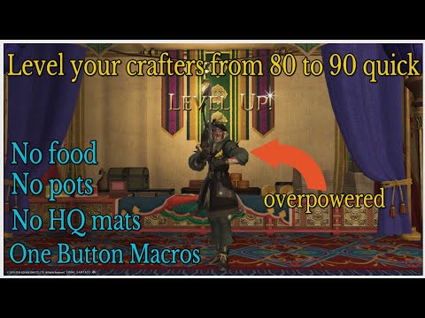 How to level your crafters from 80 to 90 before dawntrail