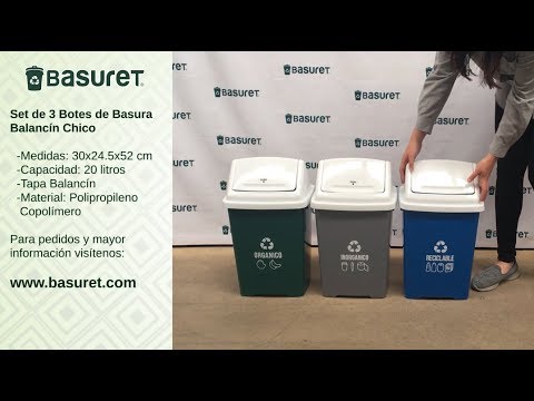 3 Botes De Basura Para Reciclaje 20l | Mercado Libre