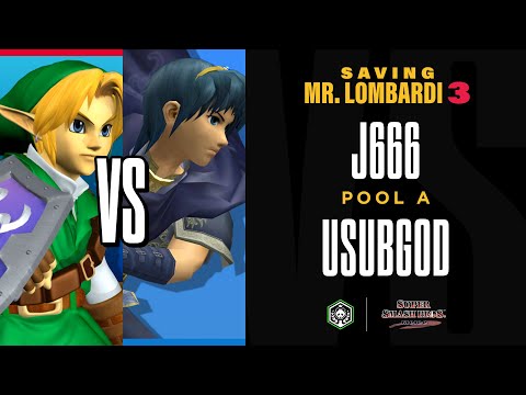 SAVING MR. LOMBARDI 3 - J666 (Link) vs Usubgod (Marth) - SSBM - Pool A