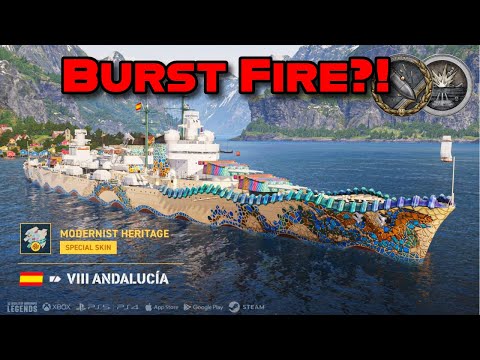 ANDALUCIA and the SPANISH CRUISERS in World of Warships Legends!NEW BURST FIRE IS INSANE!