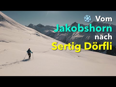 Mit Schneeschuhen vom JAKOBSHORN nach SERTIG DÖRFLI 🇨🇭 GRAUBÜNDEN | SCHWEIZ