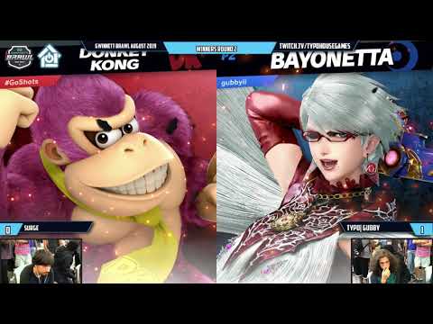 Gwinnett Brawl August 2019 - Surge(DK) VS Typo| Gubby(Bayonetta) - W. Round 2