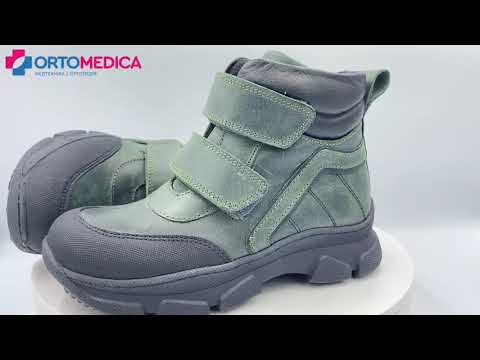 Дитячі Анатомічні черевики Ortomedica 364-07 профілактичні зелені