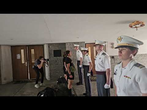 West Point R-Day Class '29 Reporting to the Cadet in the Red Sash, the Unforgetable Moment