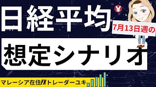 【日経平均】7月13日〜17日　来週のシナリオ想定の考え方！