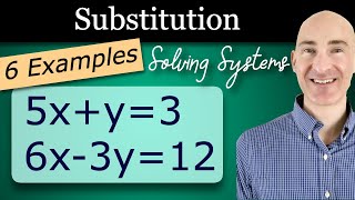 How To Solve Systems of Equations by Substitution (6 Examples)