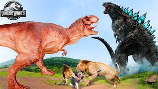 Best REALISTIC T-Rex Attack |T-Rex VS Lion | Jurassic Park Fan-Made Short Film | Dinosaur | Ms.Sandy