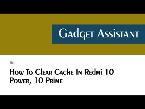 How To Clear Cache In Redmi 10 Power, 10 Prime