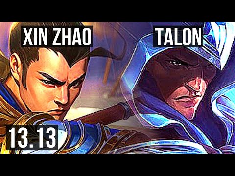 XIN ZHAO vs TALON (JNG) | 5/1/8, 1.3M mastery, 400+ games | EUW Master | 13.13