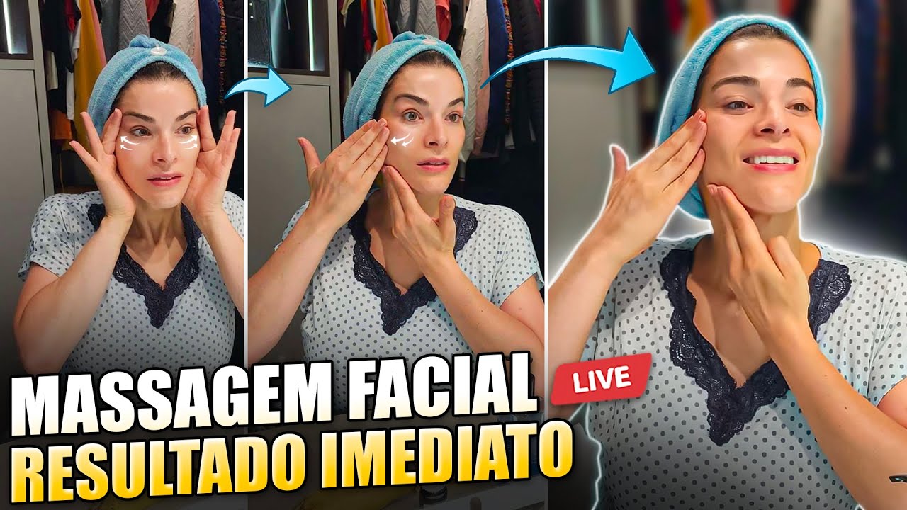 Levanta o Rosto o Resultado é IMEDIATO com essa Massagem Rápida!
