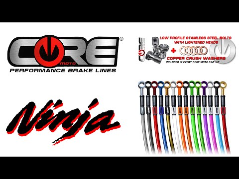 How to install Core Moto stainless steel brake lines on a motorcycle