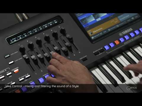 Live Control knobs / sliders - mixing & sound shaping a Style with filters. Yamaha Genos