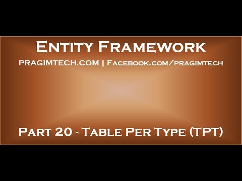 Part 20 Table Per Type TPT inheritance in entity framework