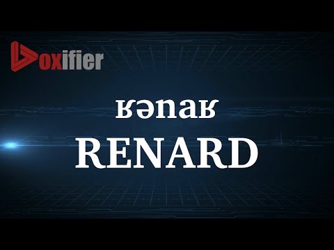 How to Pronunce Renard in French - Voxifier.com