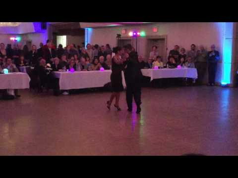  Jonathan Saavedra  and  Clarisa Aragon  are  dancing  to  a  milonga  at  Toronto Tango Festival  in  2016