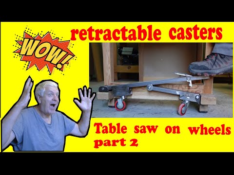 DIY Retractable Caster System for Heavy Workbench | Transform Your Table Saw Cart! Part 2