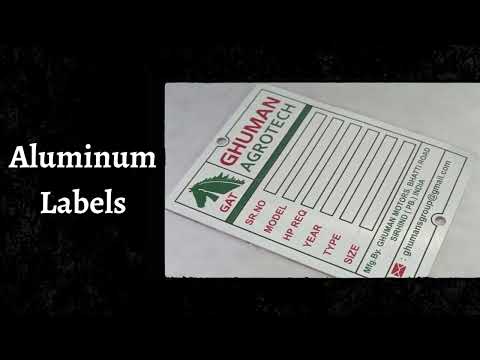 Anodized Aluminum Tag