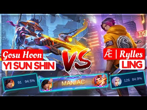 MANIAC !!! Gosu Hoon VS Æ  Rylles [ Gosu Hoon Yi Sun Shin ] Mobile Legends