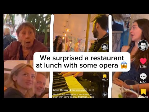 Opera Singer suddenly sings CARMEN in a French restaurant!