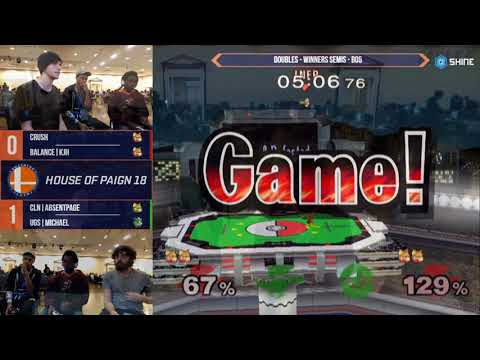 House of Paign 18 - Crush & KJH vs. AbsentPage & Michael - SSBM - Doubles - Winners Semis - Bo5