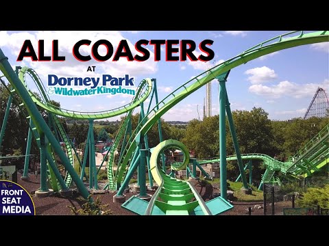 All Coasters at Dorney Park + On-Ride POVs - Front Seat Media Video