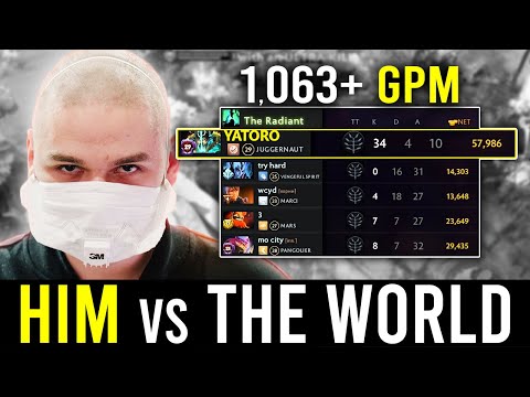 "2x TI Champ CARRY for a Reason.." - YATORO 1v9 JUGGERNAUT 34 KILLS with 1,063+ GPM!
