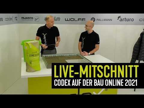 Produktvorführung codex Stone SX 50 MB und X-Tensive – Live-Mitschnitt BAU Online 2021