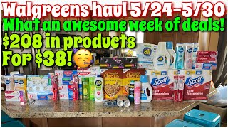 Walgreens couponing haul 5/24-5/30! What an awesome week of deals! | $208 in products for $38!🥳