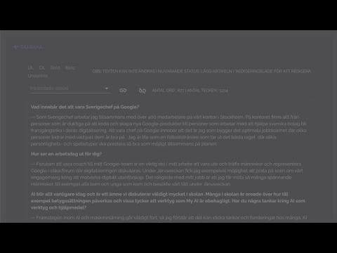 Att lägga till en brödtext i Mobile Stories