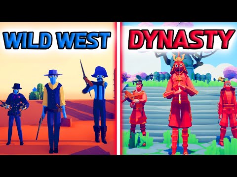 DYNASTY TEAM vs WILD WEST TEAM - Totally Accurate Battle Simulator | TABS