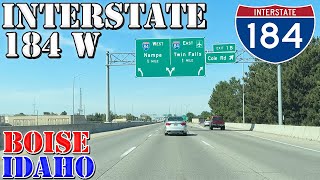 I-184 West - Boise - Idaho - 4K Highway Drive
