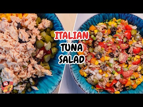 Italian Style Tuna Salad Recipe | Healthy Protein Salad Bowl for weight loss | Canned Tuna Recipe