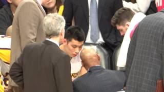 20150125 Lakers vs Rockets - timeout couch talk to Lin