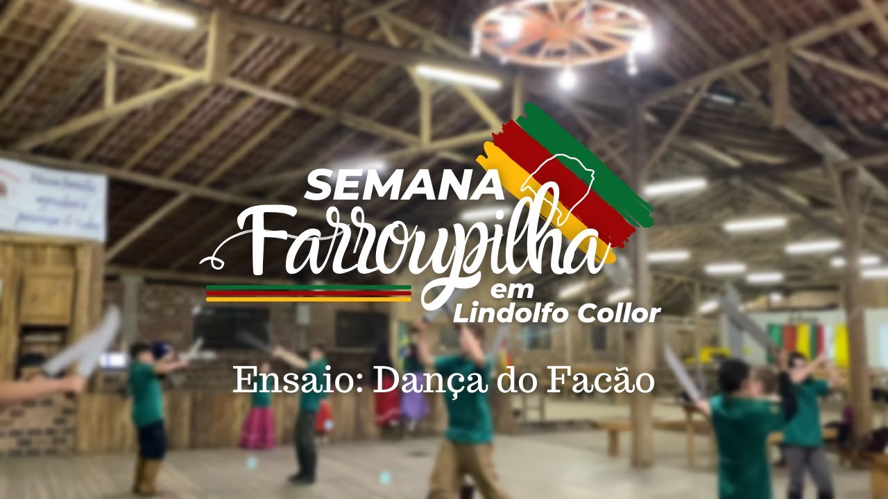 Foto SEMANA FARROUPILHA EM LINDOLFO COLLOR: ensaio Dança do Facão.