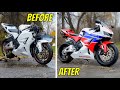 REBUILDING A WRECKED HONDA CBR 600RR Start Finish Timelapse