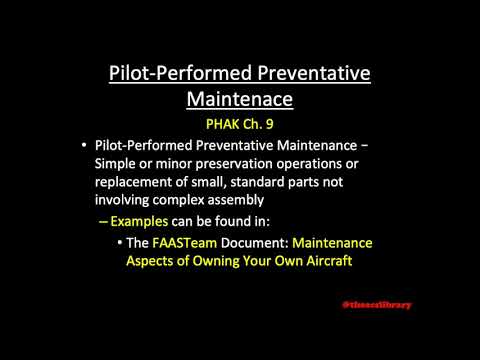 PA.I.B.K2 Pilot-Performed Preventative Maintenance