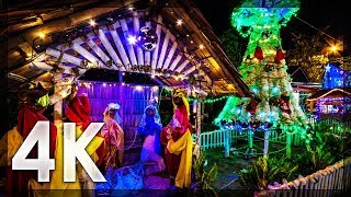 Philippines Christmas Lights 2017 - 4K Slide Show Of Beautiful Home Made Holiday Decorations