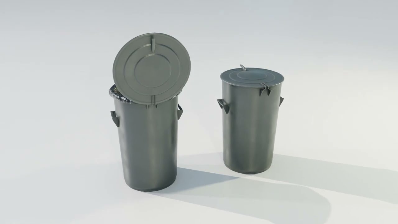 Garbage Can 3D Model
